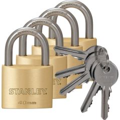 Stanley 81103 371 404 Vorhängeschloss 40 mm gleichschließend Schlüsselschloss, image 