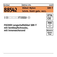 Fischer - Rahmendübel sxr 10x 80 t r 88542 Schraube Stahl galv. verz./Dübel-Nylon, image 