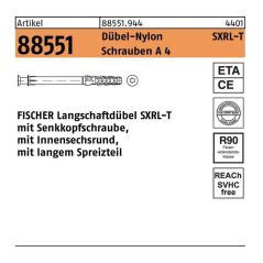 Langschaftdübel r 88551 sxrl 10 x230 t Schrauben a 4/Dübel-Nylon - Fischer, image 