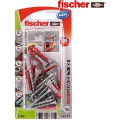 Fischer - 534997 Blister 12 Tacos + Duopower 6x30 Schrauben, image 