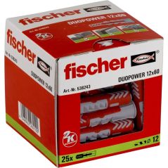 Fischer - duopower 12 x 60, universaldübel, leistungsstarker 2-KOMPONENTEN-DÜBEL, kunststoffdübel zur befestigung in beton, ziegel, image 
