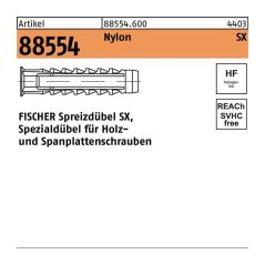 Fischer - Dübel sx 6 x 30 S/10 r 88554 Nylon, image 