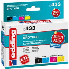 Edding - Tintenpatrone 18-433 Brother LC980 Multipack 4St./Pack, image 