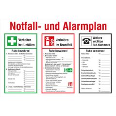 Notfall und Alarmplan Kunststoff (pvc) - Format, image 