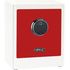 MySafe Premium - Elektronik-Möbel-Tresor - 350 - Code & Fingerprint - Rot-Weiß - Basi, image 