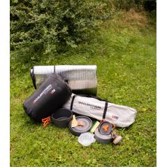 [BUNDLE] Toolbrothers Outdoor-Set Camping Zelt 2 Personen Hydrauliksystem mit Isoliermatte+Schlafsack+Geschirr Set 10-tlg & LED Campinglampe, image 