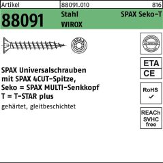 SPAX Schraube R 88091 Senkkopf/T-STAR, image 
