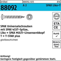 SPAX Schraube R 88092 Linsenkopf/T-STAR, image 