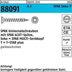 SPAX Schraube R 88091 Senkkopf T-STAR, image 