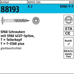 SPAX Tellerkopfschraube R 88193 m.Spitze/T-STAR TG, image 