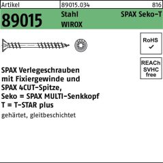 SPAX Verlegeschraube R 89015 Seko Fixiergew./Spitze/T-STAR, image 