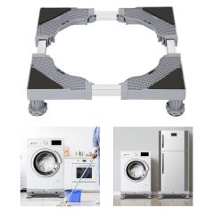 Waschmaschinen Untergestell Haushaltsgroßgeräte-Zubehör Podest Höhenverstellbar 4 Beine 40-65cm - Grau - Hengda, image 