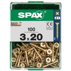 Spax - Universalschrauben 3.0 x 20 mm pz 1 - 100 Stk. Holzschrauben, image 