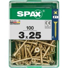 Spax - Universalschrauben 3.0 x 25 mm pz 1 - 100 Stk. Holzschrauben, image 