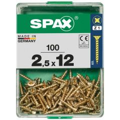 Spax - Universalschrauben 2.5 x 12 mm pz 1 - 100 Stk. Holzschrauben, image 