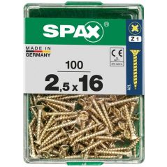 Spax - Universalschrauben 2.5 x 16 mm pz 1 - 100 Stk. Holzschrauben, image 