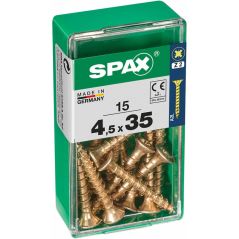 Spax - caja 15 uds. tornillo madera 397 cab. plana yellox 4,5x35mm 397, image 