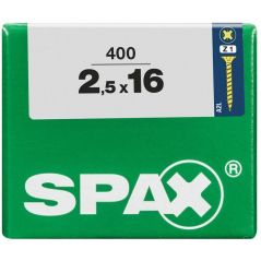 Spax - Universalschrauben 2.5 x 16 mm pz 1 - 400 Stk. Holzschrauben, image 