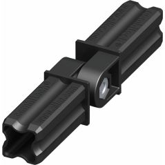 Alfer - Verbinder 23,5 mm schwarz Kunststoff 2 Zapfen Profilverbinder, image 