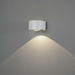 Konstsmide Gela Moderne Wandleuchte für den Außenbereich, weiß, 6 W, LED, IP54, image 