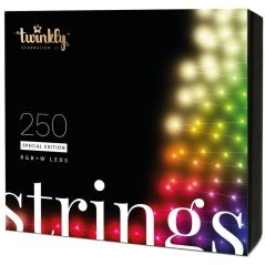 Twinkly STRINGS Weihnachtsbeleuchtung Smart 250 Led RGBW II Generation Schwarzes Kabel, image 