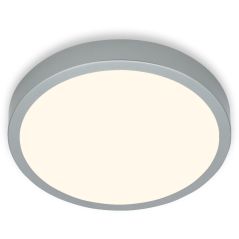 Ner Leuchten –Deckenlampe led, Deckenleuchte, warmweißes Licht, Aufbaulampe, Aufbauleuchte, Silberfarbig, Ø280x40 mm - Brilo, image 