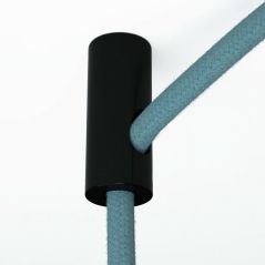 Creative Cables - Deckenbefestigung, Deckenhalterung für Textilkabel mit Gewindestift | Schwarz - Schwarz, image 