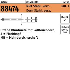 GESIPA Blindniete R 88474 Flachkopf, image 