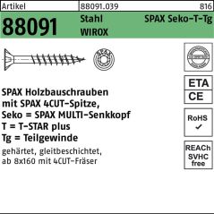 SPAX Schraube R 88091 Senkkopf/T-STAR TG, image 