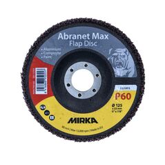 Mirka Abranet Max Flap disc T29 125 mm 22 mm ALOX 60 ( 10x 8896700160 ) Fächerscheibe für Aluminium, Verbundstoffe, Lack, image 