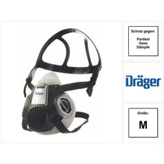 Dräger X-plore 3300 M Atemschutz Maske Halbmaske für Bajonettfilter Größe M - ohne Filter, image 