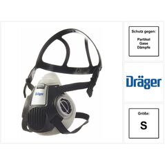 Dräger X-plore 3300 S Atemschutz Maske Halbmaske für Bajonettfilter Größe S - ohne Filter, image 