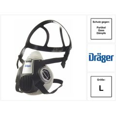 Dräger X-plore 3300 L Atemschutz Maske Halbmaske für Bajonettfilter Größe L - ohne Filter, image 