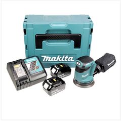Makita DBO180RTJ Akku-Exzenterschleifer 18V 125mm + 2x Akku 5,0Ah + Ladegerät + Koffer, image 