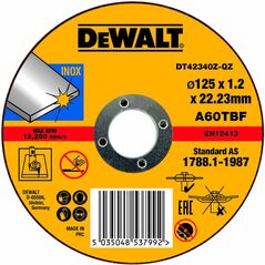 DeWalt DT42340Z Trennscheibe Edelstahl flach 125x1.2mm, image 