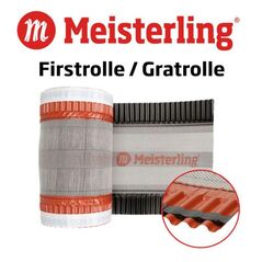 Meisterling Firstrolle / Gratrolle 320 mm x 5 m ( 012100000400 ) UV stabilisiertes hochleistungs PET Spinnvlies Gewebe schwarz, image 