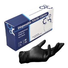 Nitril Einweg Handschuhe Schwarz / Black 100 Stück Größe M / Medium - nicht Steril, image 