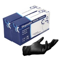 Nitril Einweg Handschuhe Schwarz / Black 200 Stück Größe S / Small - nicht Steril, image 