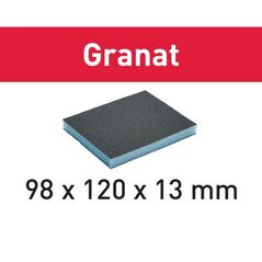 Festool Schleifschwamm 98x120x13 800 GR/6 Granat (201507), image 