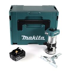 Makita DRT50F1J Akku-Multifunktionsfräse 18V Brushless 40mm 8 mm + Parallelanschlag + 1x Akku 3,0Ah + Koffer - ohne Ladegerät, image 