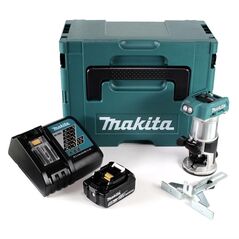Makita DRT50RT1J Akku-Multifunktionsfräse 18V Brushless 40mm 8 mm + Parallelanschlag + 1x Akku 5,0Ah + Ladegerät + Koffer, image 