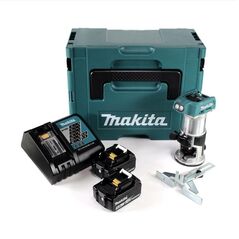Makita DRT50RTJ Akku-Multifunktionsfräse 18V Brushless 40mm 8 mm + Parallelanschlag + 2x Akku 5,0Ah + Ladegerät + Koffer, image 