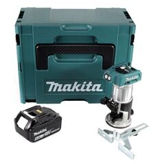 Makita DRT50G1J Akku-Multifunktionsfräse 18V Brushless 40mm 6 - 8mm + Parallelanschlag + 1x Akku 6,0Ah + Koffer - ohne Ladegerät, image 