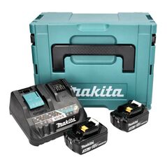 Makita Power Source Kit 18 V mit 2x BL 1830 B Akku 3,0 Ah ( 2x 197599-5 ) + DC 18 RE Multi Schnell Ladegerät ( 198720-9 ) + Makpac, image 