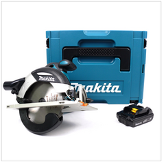 Makita DHS630Y1J Akku-Handkreissäge 18V 165mm + 1x Akku 1,5Ah + Koffer - ohne Ladegerät, image 