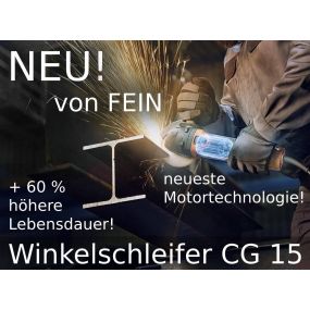 Neu von Fein: CG 15 Winkelschleifer mit 60 % mehr Lebensdauer dank neuester Motortechnologie