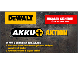 DeWalt Gratis Aktion Banner