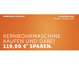 FEIN Top Deal 2024: Kernbohrmaschine kaufen und Winkelschleifer gratis erhalten!