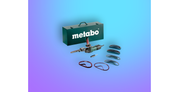 Was hat der BFE 9-20 Set Bandfeile von Metabo auf dem Kasten?