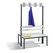 C+P Doppelseitige Garderobenbank Basic, H1650xB1000xT756mm Farbe Sitzleisten Lichtgrau Farbe Gestell Schwarzgrau, image 